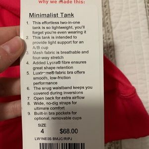 Lululemon work out tank